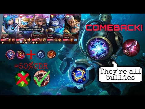 50% CDR TALENT SYSTEM IS REAL! BEST TOP GLOBAL HYPER CYCLOPS BUILD! ~ MLBB
