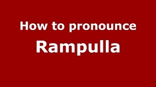 How to pronounce Rampulla