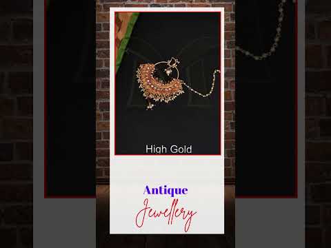 Green copper / brass antique jewelry high gold polish party ...