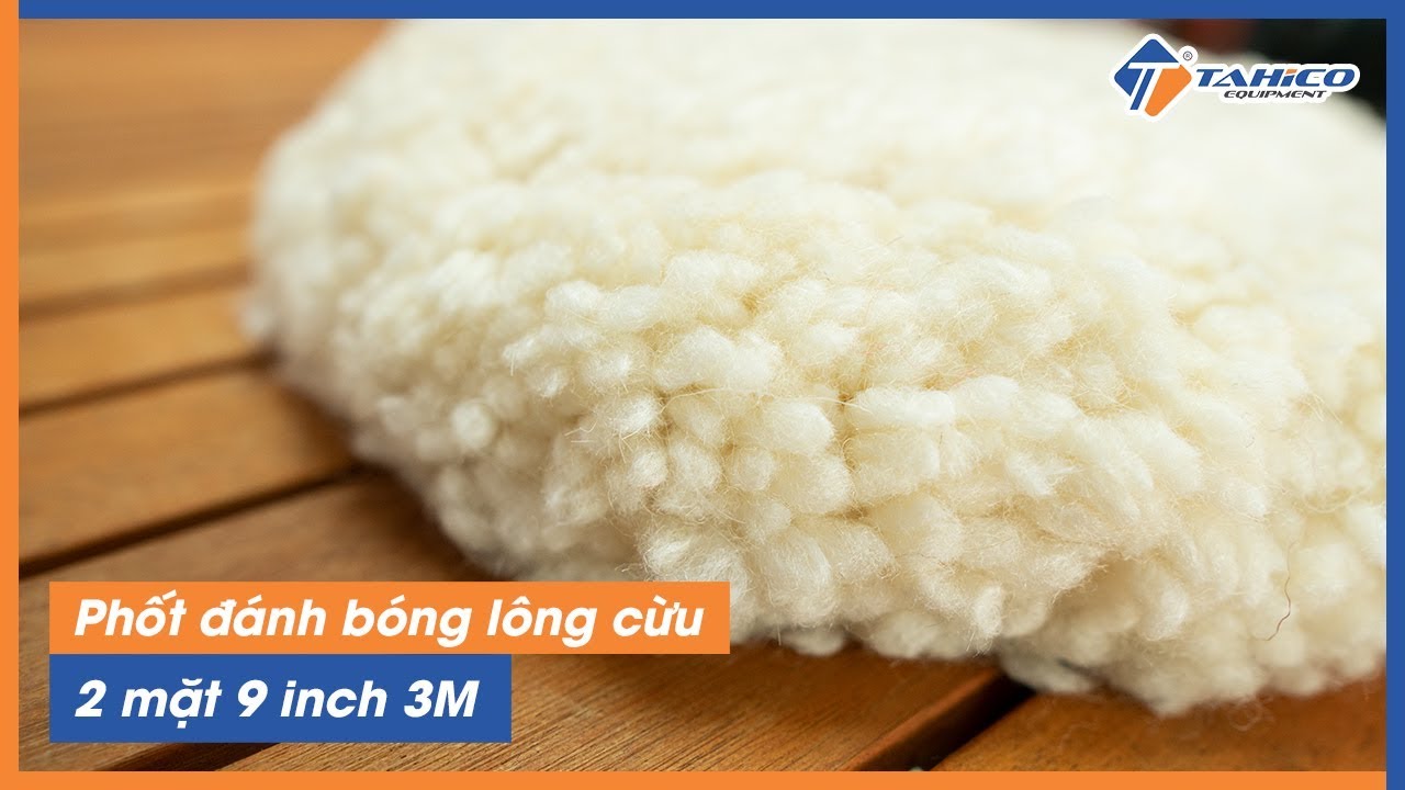 Phớt đánh bóng dạng lông cừu 8 inch gắn đế 7 inch 14