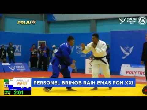 PERSONEL BRIMOB RAIH EMAS DI PON XXI
