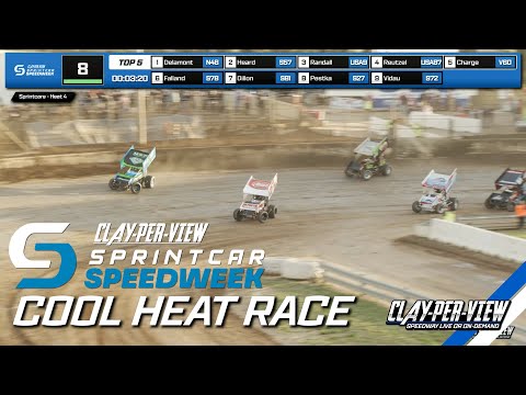 Sprintcars Speedweek | Clay-Per-View Stream Highlight - Heat Race Action!