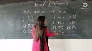 Nursery. English. Make Word With Given Letters