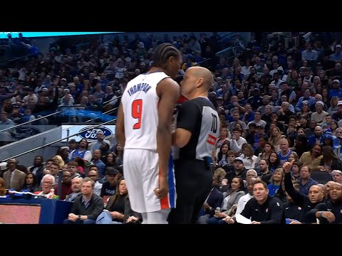 Ausar Thompson gets heated in the refs face and ejected for making contact