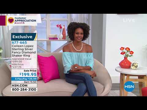 Colleen Lopez Sterling Silver Fancy Diamond Shaker Ring