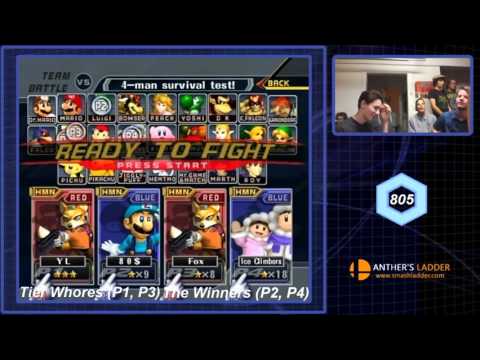 Melee @ Ross's #1: Doubles Winners Semis - Tier Whores (Fox/Fox) vs The Winners (Luigi/Ice Climbers)