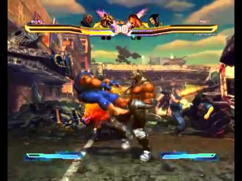 Street Fighter X Tekken Ranked Match Rank C+ (Raven/King) vs C (Ryu/Juri)