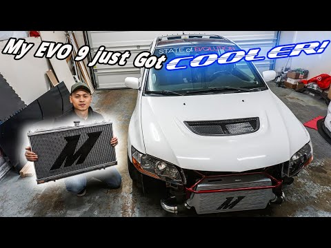 My Evo 9 Just Got Cooler! | Mishimoto Radiator Install For Evo 9 and Evo 8
