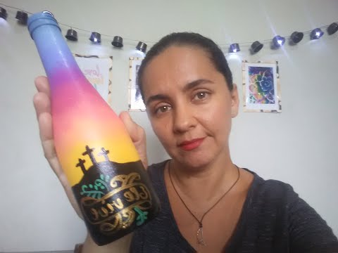Especial de Páscoa: Pintura em garrafa.