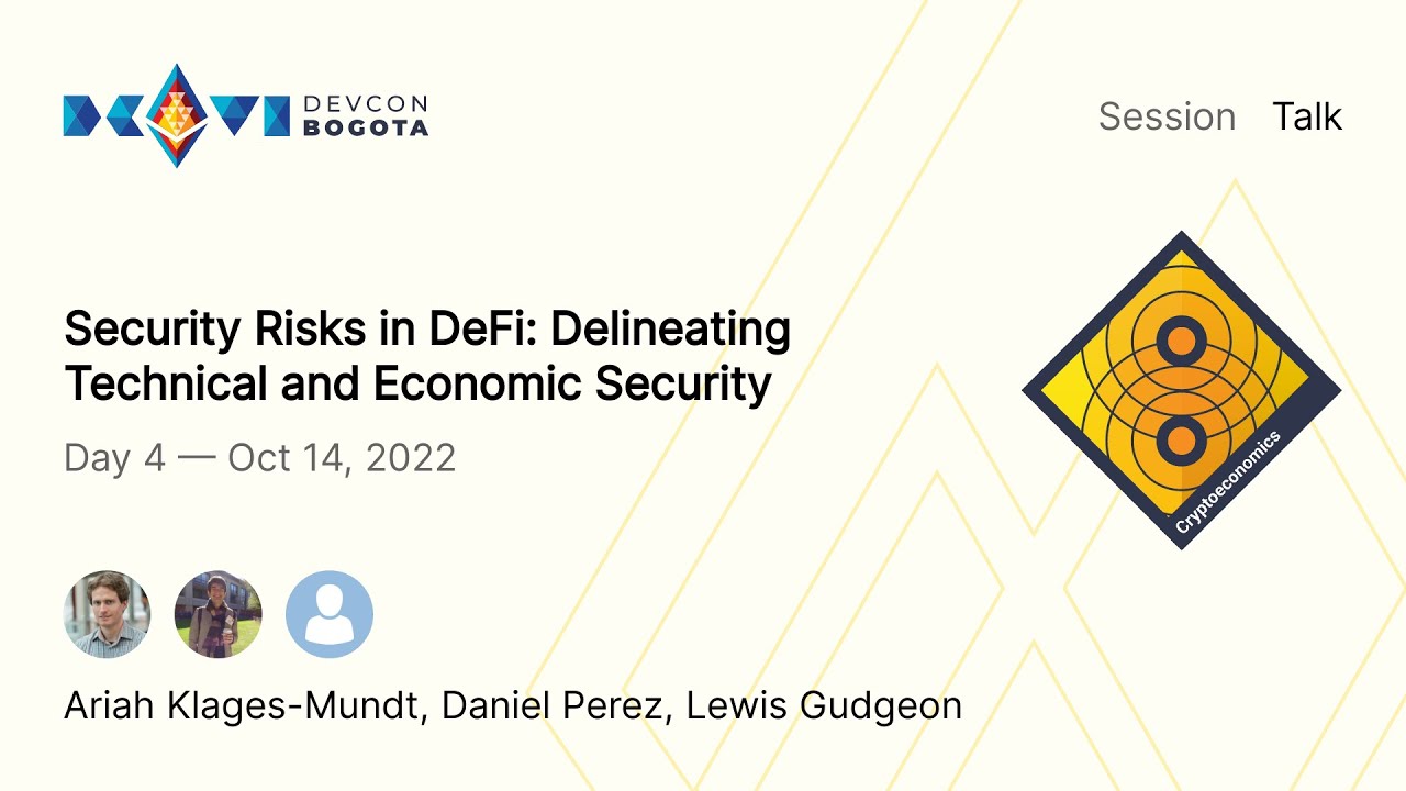 Security Risks in DeFi: Delineating Technical and Economic Security preview