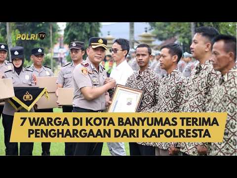 7 WARGA DI KOTA BANYUMAS TERIMA PEBGHARGAAN DARI KAPOLRESTA