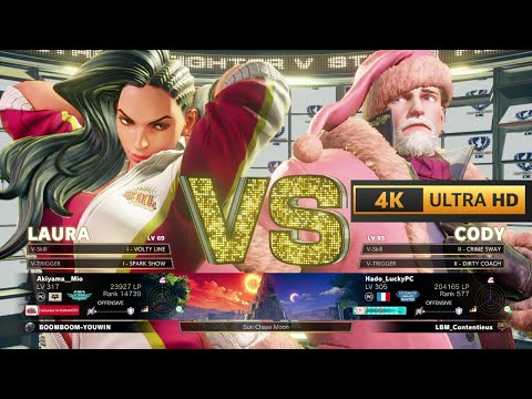 Akiyama_Mio (LAURA) VS Hado_LuckyPC (CODY) in SFV 🔥 | 4K 60Fps Gameplay