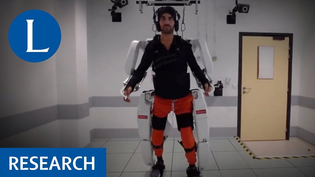 Exoskeleton Controlled by a Brain-Machine Interface - YouTube