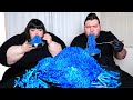 EXTREME BLUE TAKIS FIRE NOODLES WITH HUNGRY FAT CHICK • Mukbang & Recipe