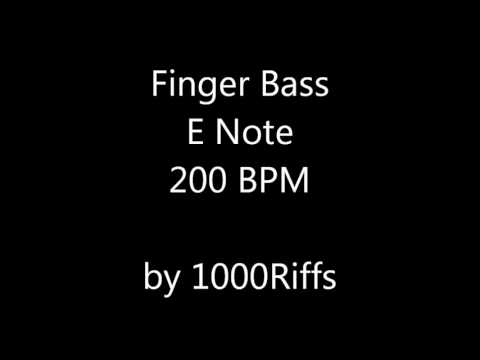 Finger Bass E Note 200 BPM - Beats Per Minute