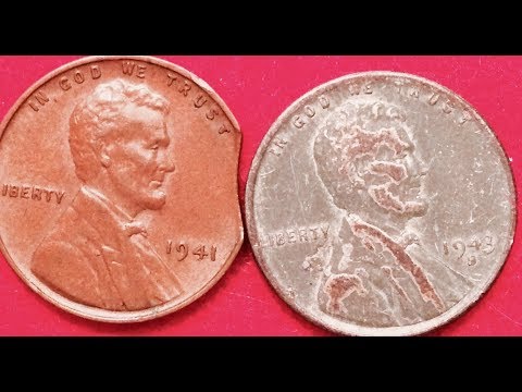 1941 and 1943 Lincoln Wheat Pennies