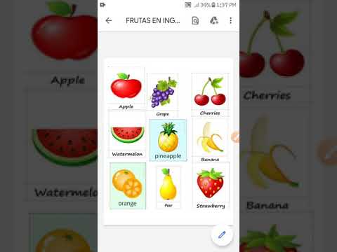Las frutas en inglés