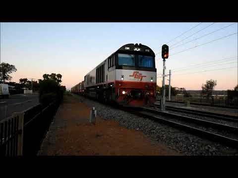SCT Logistics Steel Loading 1160S CSR013 at dusk in Greenfields, South Australia 23/11/22