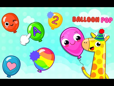 Balloon Pop Kids Learning Game - Free game for babies on Google Play - YouTube