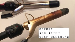 How to clean a CURLING IRON! before & after, deep clean FAULTLESS iron cleaner! UNBELIEVABLE!