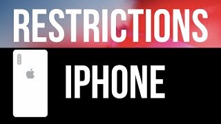 Can’t find restrictions in iPhone ? FIX - iPhone 8 iPhone X iPhone SE iPhone 7 iPhone 6 iPhone 5