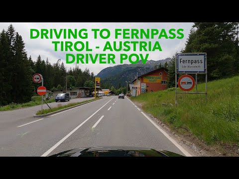 ROUTE TO FERN MOUNTAIN PASS - AUSTRIA - DRIVER POV - DRIVE TO LERMOOSER TUNNEL (3428 MT LENGHT)