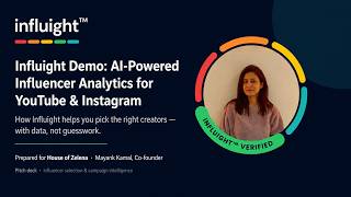 Influight Demo: AI-Powered Influencer Analytics for YouTube & Instagra