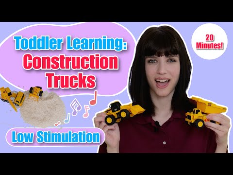 Toddler Preschool Learning | Low Stim | Construction Trucks, Firefighters, Counting, Songs & more!