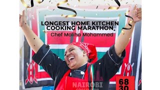 Download lagu Kenyan Chef Maliha surpassed the Guinness World Record for the longest home kitchen cooking marathon mp3