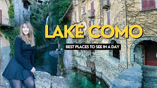 Lake Como day trip: Como, Brunate, Nesso & Bellagio + a short walk in Milan