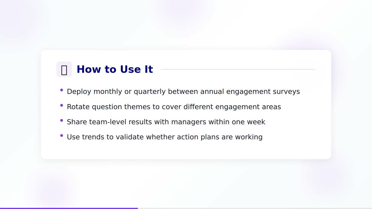 Pulse Survey Template Guide