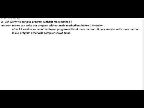 Can We Write Our Java Program Without Main Method Interview Question