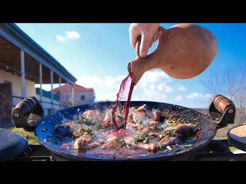 CHICKEN in WINE, Azerbaijani Style. ENG SUB.