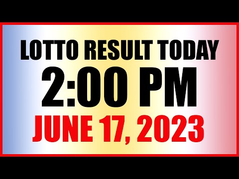 Lotto Result Today 2pm June 17, 2023 Swertres Ez2 Pcso