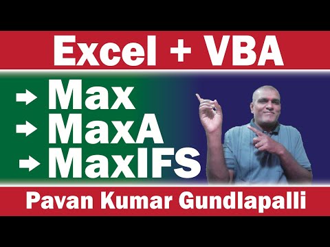 Max MaxA MaxIFS Functions Using Excel And VBA Macros