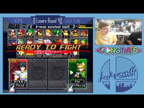 Jax Smash Weekly 4/13/17 - JJJ Lad(Marth) Vs nope(Fox) - Melee Losers Top 8