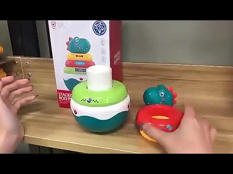 Jucarie Interactiva bebelusi, Dinozaur Turnulet de Sortat, Hopa Mitica