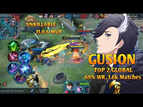 One HIT DELETE + No deaths? Gusion Top 2 Global by ‏уσυ ℓσѕт