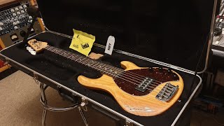 Video thumbnail for Ernie Ball Music Man Stingray 5 Bass USA Made Natural Finish Up Close Video Review by Essex Recording Studios
