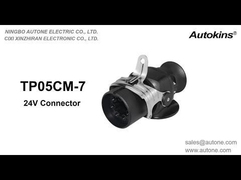 Autone TP05CM-7 7 pin 24v Nylon Trailer Plug with Anti-drop For ABS & EBS Riveting
