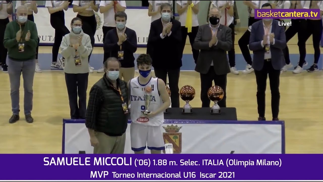 SAMUELE MICCOLI ('06) 1.88 m. Selec. ITALIA. MVP Torneo Internacional U16 Iscar 21 #BasketCantera.TV