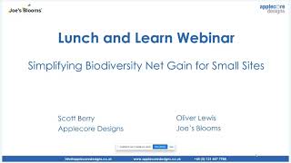 Simplifying Biodiversity Net Gain for Small Sites - BNG Tool
