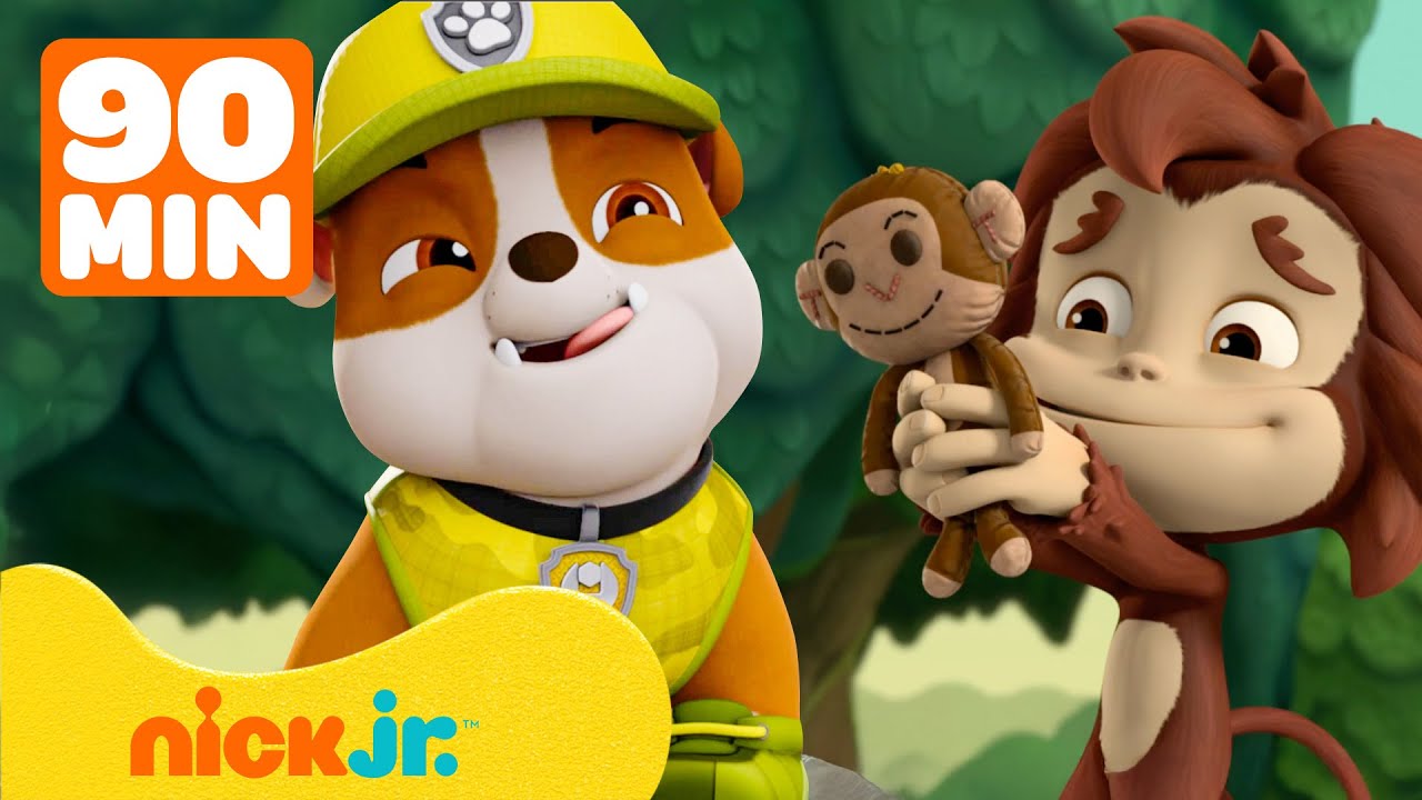 Paw Patrol | ¡Los Rescates Animales Más Salvajes de Rubble! | 90 Minutos | Nick Jr. en Español