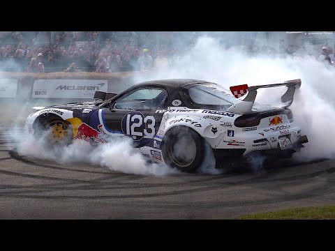 Mad Mike's most EPIC Drift Machines at Festival of Speed | 4-Rotor RX-7, 3-Rotor McLaren & More!