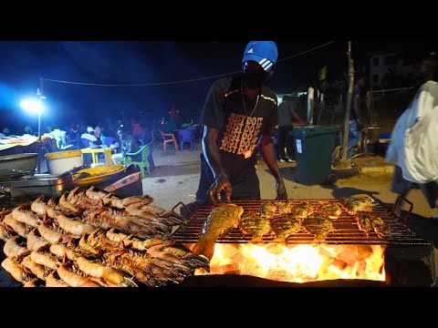 Senegal Fish Night Market at the Beach🇸🇳