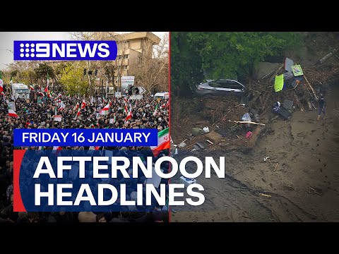Protests ease across Iran; Massive clean up along Great Ocean Road | 9 News Australia
