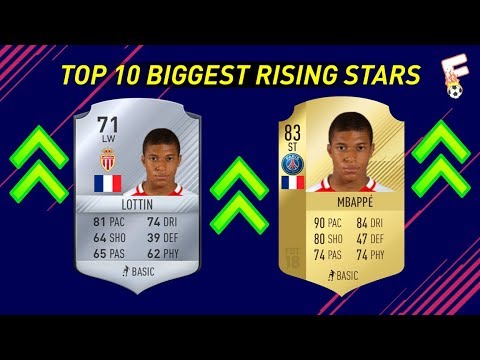 Top 10 Biggest Rising Stars of FIFA 18 ⚽ FOOTCHAMPION Video