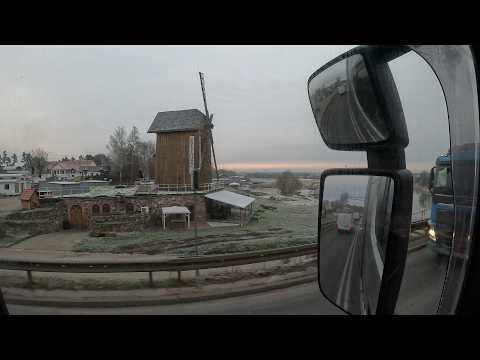 Truck Vlog - Across Lithuania at Night and Back to Poland. End of Working Week.