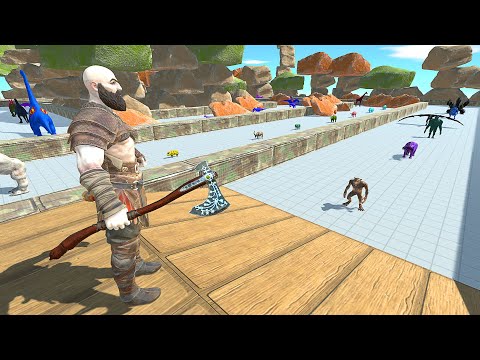 KRATOS ROCK MOUNTAIN DEATH RUN - Animal Revolt Battle Simulator