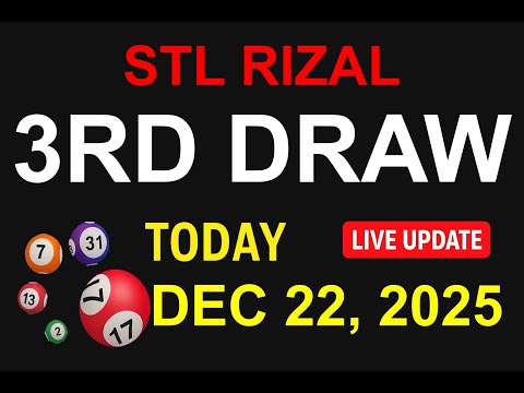 STL RIZAL 3RD DRAW - DEC 22, 2025 Results (LIVE UPDATE)